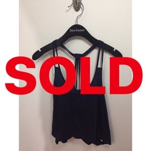 NWOT Navy Crop Tank Top